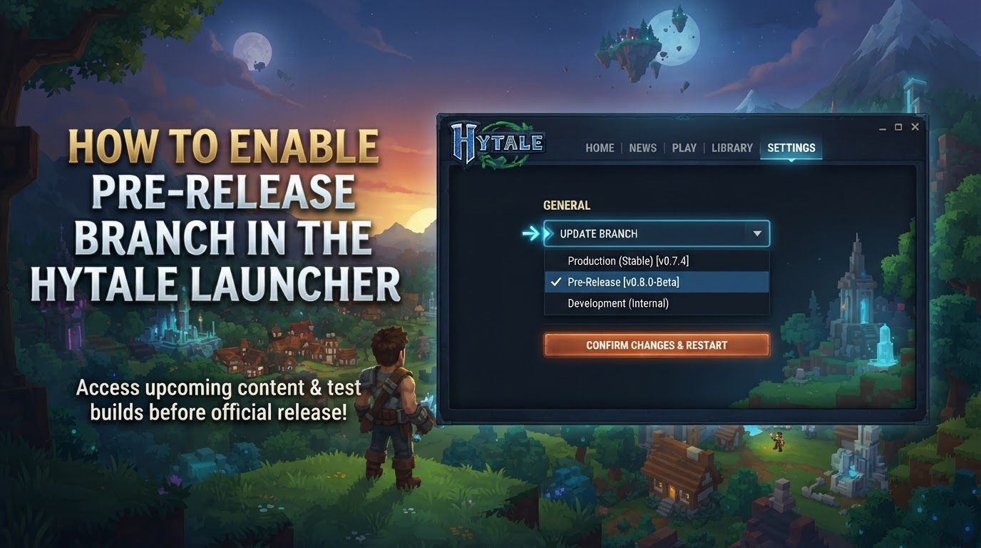 How to Enable Pre-Release Branch in the Hytale Launcher