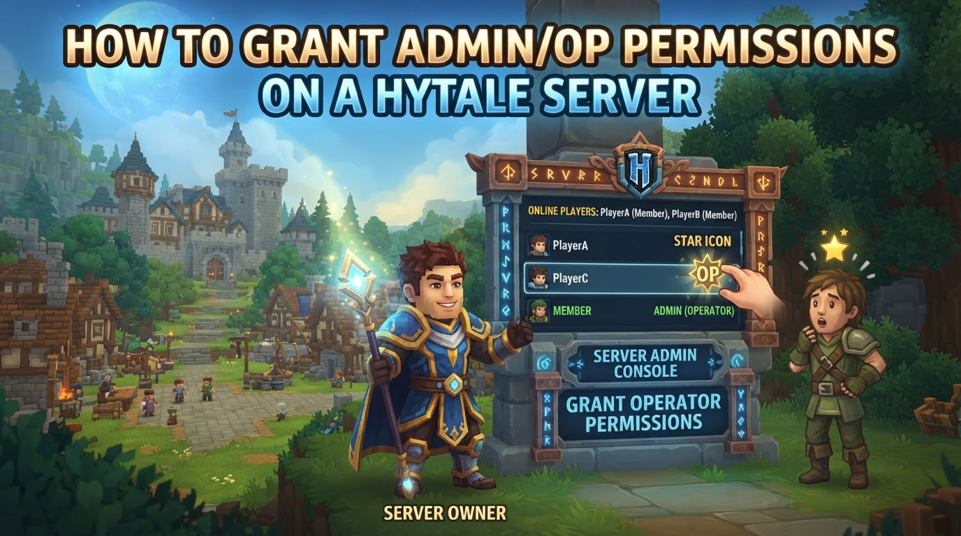 How to Grant Admin/OP Permissions on a Hytale Server