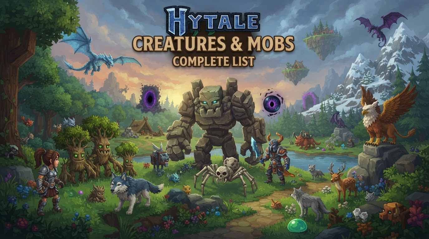 Hytale Creatures and Mobs: Complete List