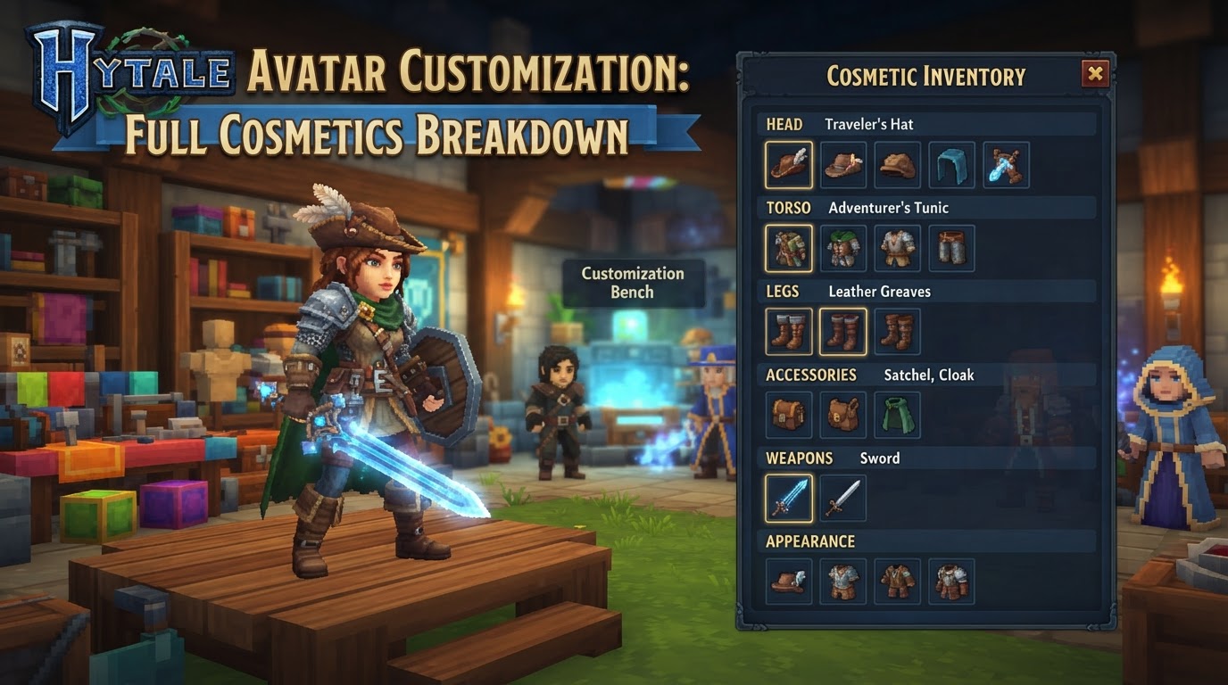 Hytale Avatar Customization: Full Cosmetics Breakdown