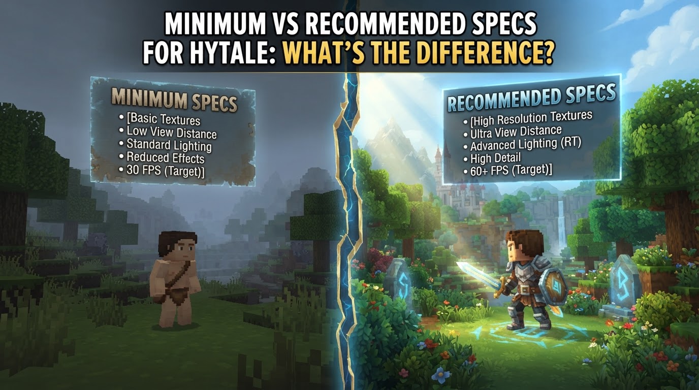 Minimum vs Recommended Specs for Hytale: What's the Difference?