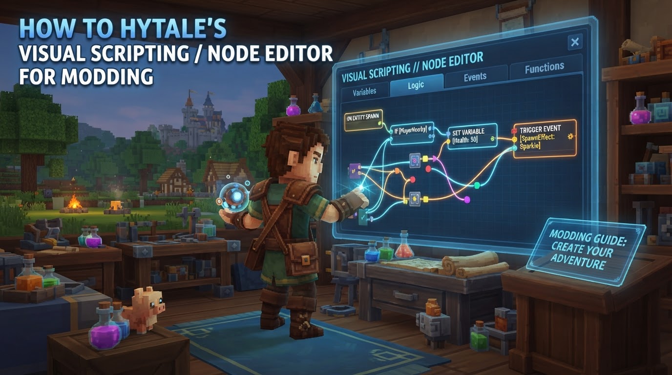 How to Use Hytale's Visual Scripting / Node Editor for Modding
