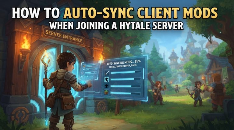 How to Auto-Sync Client Mods When Joining a Hytale Server